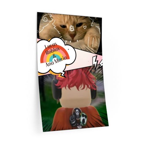 Poster A3 (30 x 42 cm), Lucas Roblox si Ana Maria, High Glossy Photo 180 grame
