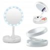Oglinda de machiaj cu LED AORLIS AO-77900, rotunda, pliabila