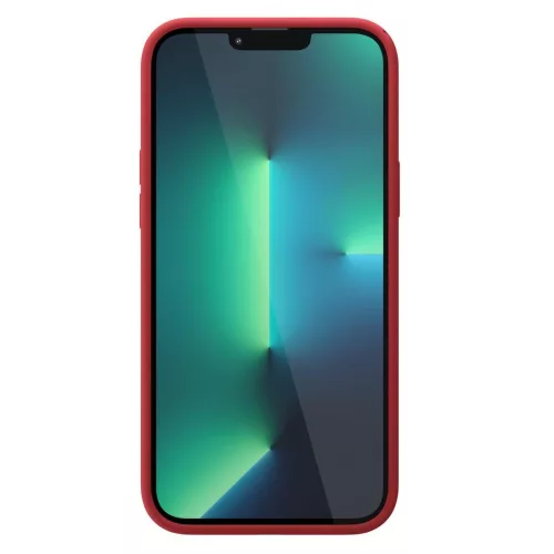 Husa Apple iPhone 13, Luxury Silicone, catifea in interior, rosu burgundy