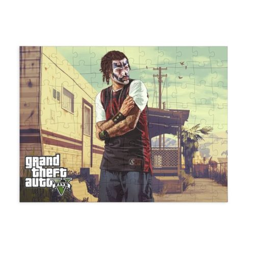 Puzzle 80 piese, 20 x 15 cm, personaje GTA, model 3