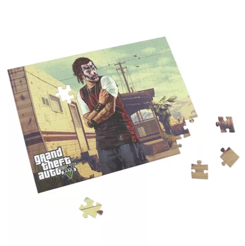Puzzle 80 piese, 20 x 15 cm, personaje GTA, model 3