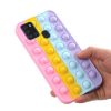 Husa antistres tip Pop It! pentru Samsung Galaxy A21s, multicolora