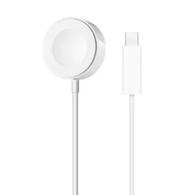   Cablu incarcator magnetic compatibil Apple Watch 7/8/9/SE 2/Ultra, conector type-C, alb