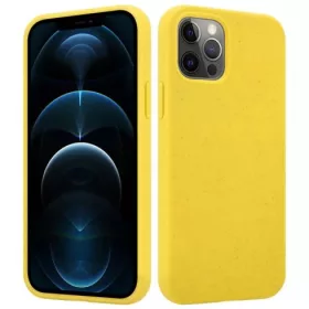   Husa Apple iPhone 11 Luxury Silicone, catifea in interior, galbena