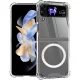 Husa protectie Samsung Galaxy Z Flip4, compatibila MagSafe, hybrid PC + TPU, transparenta