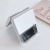 Husa protectie Samsung Galaxy Z Flip4, compatibila MagSafe, hybrid PC + TPU, transparenta