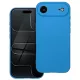 Husa Apple iPhone 17 Air, Luxury Silicone, protectie camera, catifea in interior, albastru deschis