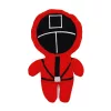 Jucarie de pluș Squid Game, Soldatul Patrat, 23 cm, rosu/negru