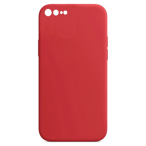 Husa Apple iPhone 7/8 Plus Luxury Silicone, catifea in interior, protectie camere, rosu
