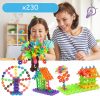 Set de constructie educational, 230 de piese, Builder Blocks World