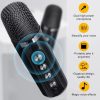 Set boxa si  doua microfoane Karaoke HL-233, bluetooth, lumina RGB, functie efecte voce, 10W, negre