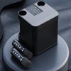 Set boxa si  doua microfoane Karaoke HL-233, bluetooth, lumina RGB, functie efecte voce, 10W, negre