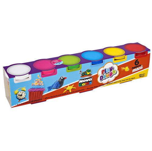 Set plastilina Play Dough Nova Color NC-4107, 6 culori x 130 grame 