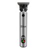Aparat de tuns Zilan ZLN8580, ecran LED, acumulator intern, incarcare USB Type-C, pentru par si barba, argintiu