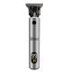 Aparat de tuns Zilan ZLN8580, ecran LED, acumulator intern, incarcare USB Type-C, pentru par si barba, argintiu