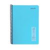 Caiet cu spirala A5, 80 file, My Note Flex Neon, dictando, coperta PP albastru deschis