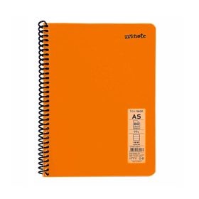   Caiet cu spirala A5, 80 file, My Note Flex Neon, dictando, coperta PP portocalie