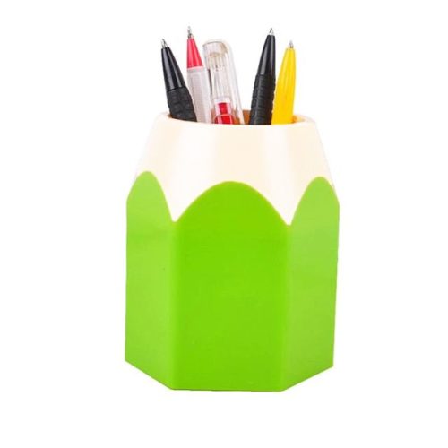 Suport instrumente de scris, forma creion, verde