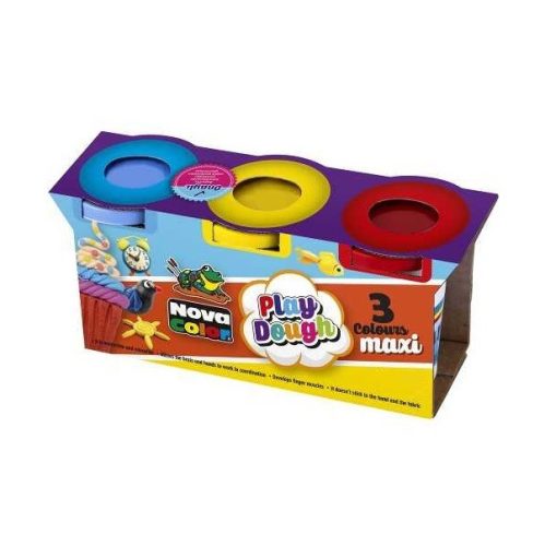 Set plastilina Play Dough Nova Color NC-4104, 3 culori x 130 grame