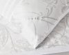 Lenjerie pat Fancy Embroidery Shanghai White, micropercal, husa 140 x 200/220 cm, 1 fata perna 60 x 70 cm