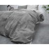 Lenjerie pat Sleeptime Twin Washed Cotton Grey, bumbac mixt tip flannel, husa 140 x 220 cm, 1 fata perna 60 x 70 cm