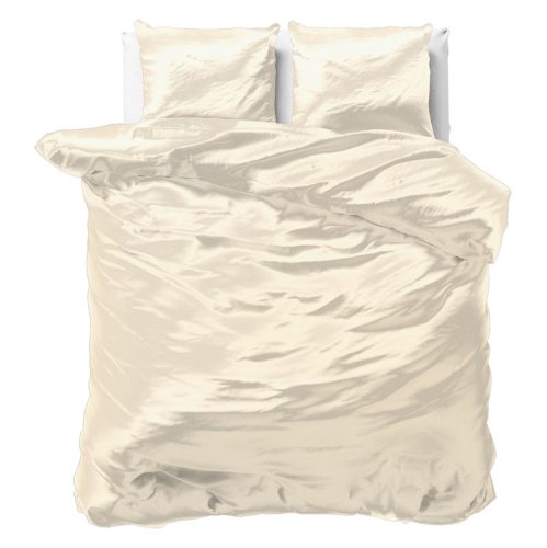 Lenjerie pat Sleeptime Beauty Duvet Cover Cream, micropercal, husa 240 x 220 cm, 2 fete perna 60 x 70 cm