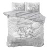 Lenjerie pat Dreamhouse Marble World Grey, bumbac 100%, husa 200 x 220 cm, 2 fete perna 60 x 70 cm