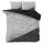 Lenjerie pat Dreamhouse Twin Face Zipper Anthracite, bumbac 100%, husa 200 x 220 cm, 2 fete perna 60 x 70 cm