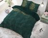 Lenjerie pat Sleeptime Chrone Green, bumbac amestec, husa 200 x 220 cm, 2 fete perna 60 x 70 cm