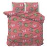 Lenjerie pat Sleeptime Botanical Blush Pink, bumbac amestec, husa 240 x 220 cm, 2 fete perna 60 x 70 cm