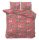 Lenjerie pat Sleeptime Botanical Blush Pink, bumbac amestec, husa 240 x 220 cm, 2 fete perna 60 x 70 cm