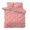 Lenjerie pat Sleeptime Flamingo Rush Pink, bumbac amestec, husa 200 x 220 cm, 2 fete perna 60 x 70 cm