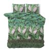 Lenjerie pat Sleeptime Future Jungle Green, bumbac amestec, husa 240 x 220 cm, 2 fete perna 60 x 70 cm