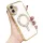 Husa Apple iPhone 16, Electroplating Bling Magsafe, protectie camera, margini aurii