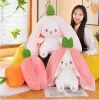 Jucarie de plus reversibila iepuras, Happy Bunny, capsuna, 25 cm