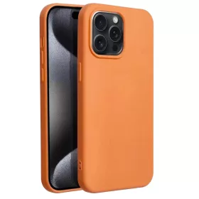   Husa Apple iPhone 16 Pro Max, Luxury Silicone, catifea in interior, portocalie