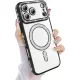 Husa Apple iPhone 17 Pro, Electroplating Bling Magsafe, protectie camera, margini negre