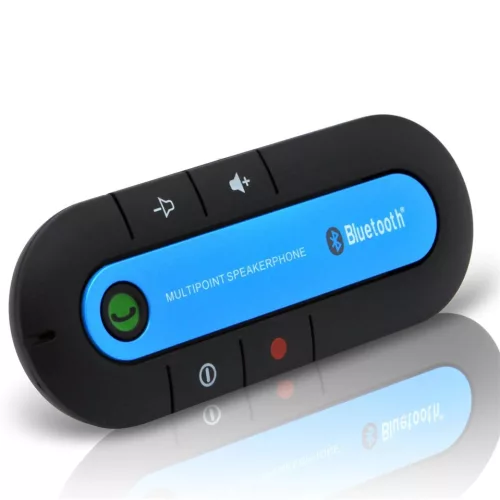 Car kit auto bluetooth - handsfree, albastru