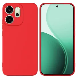   Husa protectie Oppo Reno 14F, Luxury Silicone, catifea in interior, protectie camere, rosie