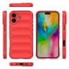 Husa Apple iPhone 16, Wave Silicone, protectie camera, catifea in interior, pure red