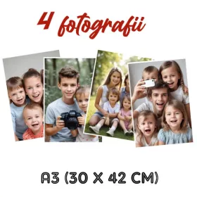 Set 4 fotografii cu imaginea ta, A3 (30 x 42 cm)