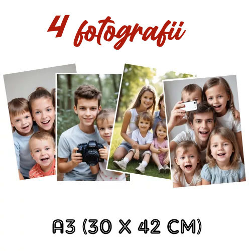Set 4 fotografii cu imaginea ta, A3 (30 x 42 cm)