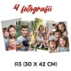 Set 4 fotografii cu imaginea ta, A3 (30 x 42 cm)