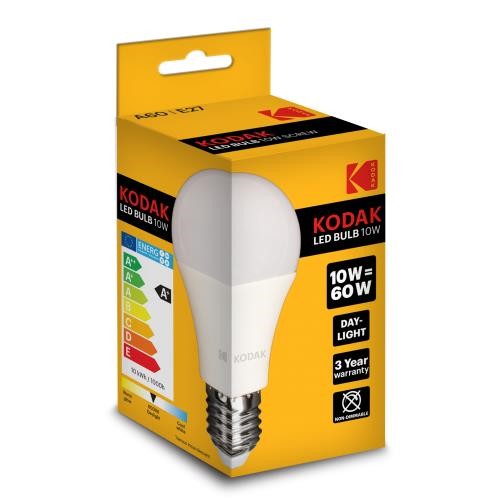 Bec LED Kodak, bulb E27, 10W, 6000K (lumina alba neutra)