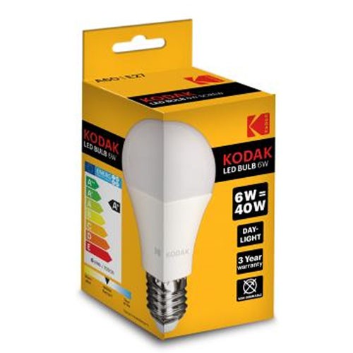Bec LED Kodak, bulb E27, 6W, 6000K (lumina alba neutra)