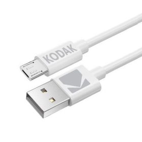   Cablu de date si incarcare MicroUSB KODAK, 1 metru, 2A/10W/5V, alb