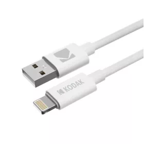   Cablu de date si incarcare Lightning (iPhone) KODAK, 1 metru, 2A/10W/5V, alb