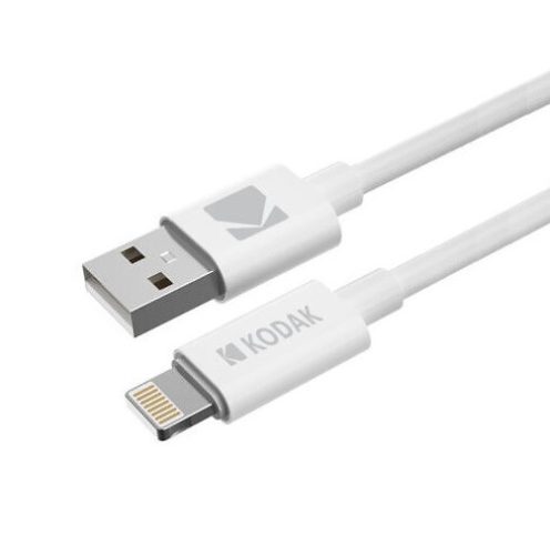 Cablu de date si incarcare Lightning (iPhone) KODAK, 1 metru, 2A/10W/5V, alb
