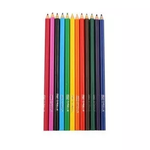 Set creioane colorate Flair Creative FA 8049, corp rotund, 12 culori