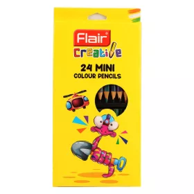   Set mini creioane colorate Flair Creative FA 8051, triunghiulare, 24 culori